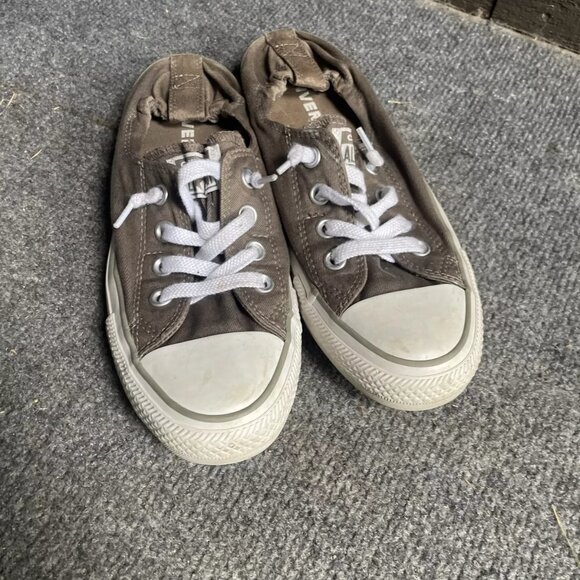 Converse Shoreline Gray and White Chuck Taylor Sneakers Womens size 8 - Picture 2 of 4